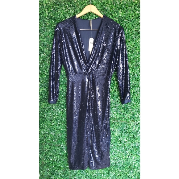 61. Anthropologie Twist-Front Sequin Dress - Picture 5 of 8